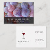 Carte De Visite Raisins de vin (Devant / Derrière)