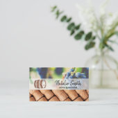 Carte De Visite Raisins de vin | Barre à vin | Corks (Debout devant)