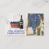 Carte De Visite Raisins de vin | Bouteille de vin (Devant)