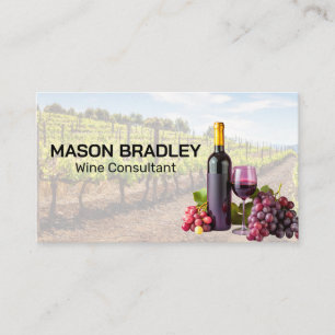 Carte De Visite Raisins de vin   Bouteille de Vino   Vignoble