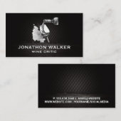 Carte De Visite Raisins de vin et une bouteille de vin pour (Devant / Derrière)