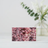 Carte De Visite Raisins de vin | Logo de l'industrie vinicole (Debout devant)