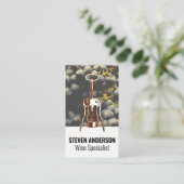 Carte De Visite Raisins de vin | Ouverture de vin (Debout devant)