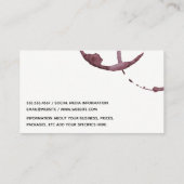 Carte De Visite Raisins de vin | Verre à vin (Dos)