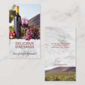 Carte De Visite Raisins de vin | Vignoble | Entreprise (Devant / Derrière)