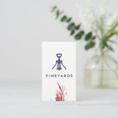 Carte De Visite Raisins d'ouverture de vin (Debout devant)