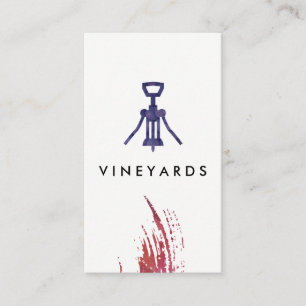 Carte De Visite Raisins d'ouverture de vin