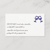 Carte De Visite Raisins et bouteilles de vin (Dos)