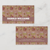 Carte De Visite Raisins et vin (Devant / Derrière)