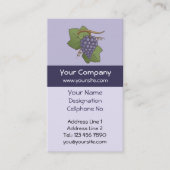 Carte De Visite Raisins Lilac verticaux (Devant)