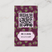 Carte De Visite Raisins rouges verticaux (Dos)
