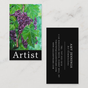Carte De Visite Raisins sur une vigne d'août par Alfred Fox