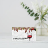 Carte De Visite Raisins sur vignes | Vin (Debout devant)