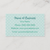 Carte De Visite Raison sociale de coeur de vert vert (Dos)