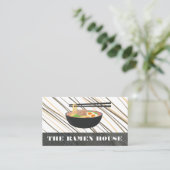 Carte De Visite Ramen Noodles Bowl et Chopsticks (Debout devant)