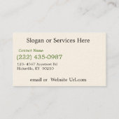 Carte De Visite Ranch de Black Angus (Dos)