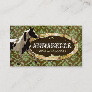 Carte De Visite Ranch   de cheval de la CHROMATOGRAPHIE GAZEUSE  