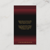 Carte De Visite Ranch de profil d'affaires de cheval occidental (Dos)