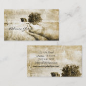 Carte De Visite Ranch occidental rustique de ferme de route de (Devant / Derrière)