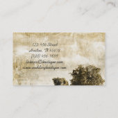 Carte De Visite Ranch occidental rustique de ferme de route de (Dos)