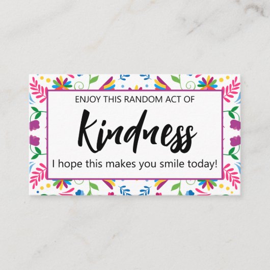 Carte De Visite Random act of kindness spread love not hate busine (Devant)