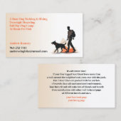 Carte De Visite Randonnée de marche de chien animal de compagnie a (Devant / Derrière)