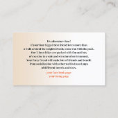 Carte De Visite Randonnée de marche de chien animal de compagnie a (Dos)