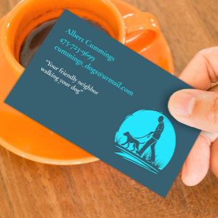 Carte De Visite Randonnée de marche de chien animal de compagnie a