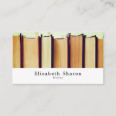 Carte De Visite Rangée d'anciens livres, écrivains (Devant)