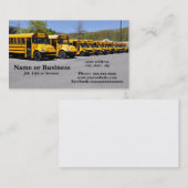 Carte De Visite rangée de bus scolaires jaunes (Devant / Derrière)