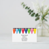 Carte De Visite Rangée de Crayons (Debout devant)