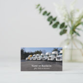 Carte De Visite rangée ou flotte de gros camions (Debout devant)