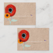 Carte De Visite Ranunculus boutonniere Designer (Devant / Derrière)