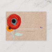 Carte De Visite Ranunculus boutonniere Designer (Dos)