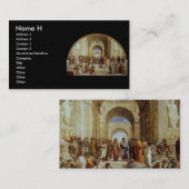 Carte De Visite Raphael "l'école d'Athènes" (circa 1511) (Devant / Derrière)