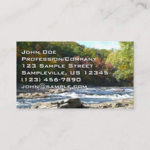 Carte De Visite Rapides de la rivière Ohiopyle en automne Pennsylv