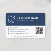 Carte De Visite Rappel de la nomination d'un dentiste moderne Code (Devant)