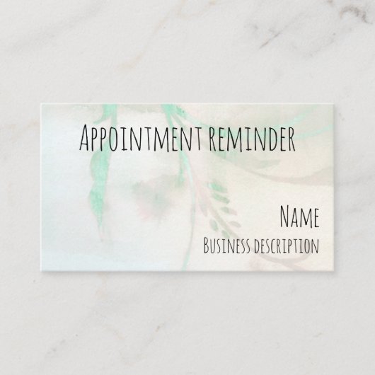 Carte De Visite Rappel de nomination (Devant)