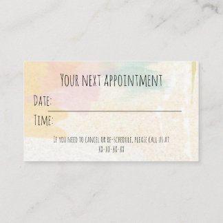 Carte De Visite Rappel de nomination