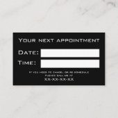 Carte De Visite Rappel de nomination (Dos)