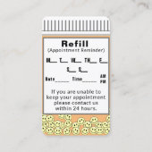 Carte De Visite Rappel de nomination du PRACTIONNAIRE GÉNÉRAL (Dos)