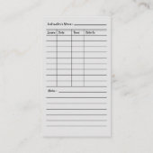 Carte De Visite Rappel de nomination | École de conduite (Dos)