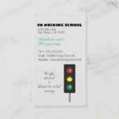 Carte De Visite Rappel de nomination | École de conduite (Devant)