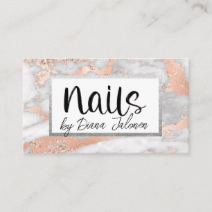 Carte De Visite Rappel de rendez-vous 100 clous Rose Marble