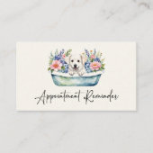Carte De Visite Rappel de rendez-vous Aquarelle du chien (Devant)