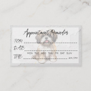 Carte De Visite Rappel de rendez-vous chez les vétérinaires pour l