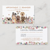 Carte De Visite Rappel de rendez-vous Chiens (Devant / Derrière)