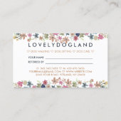 Carte De Visite Rappel de rendez-vous Chiens (Dos)