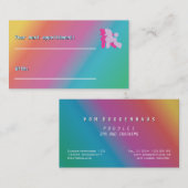 Carte De Visite Rappel de rendez-vous de caniche rose et Rose (Devant / Derrière)