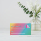 Carte De Visite Rappel de rendez-vous de caniche rose et Rose (Debout devant)